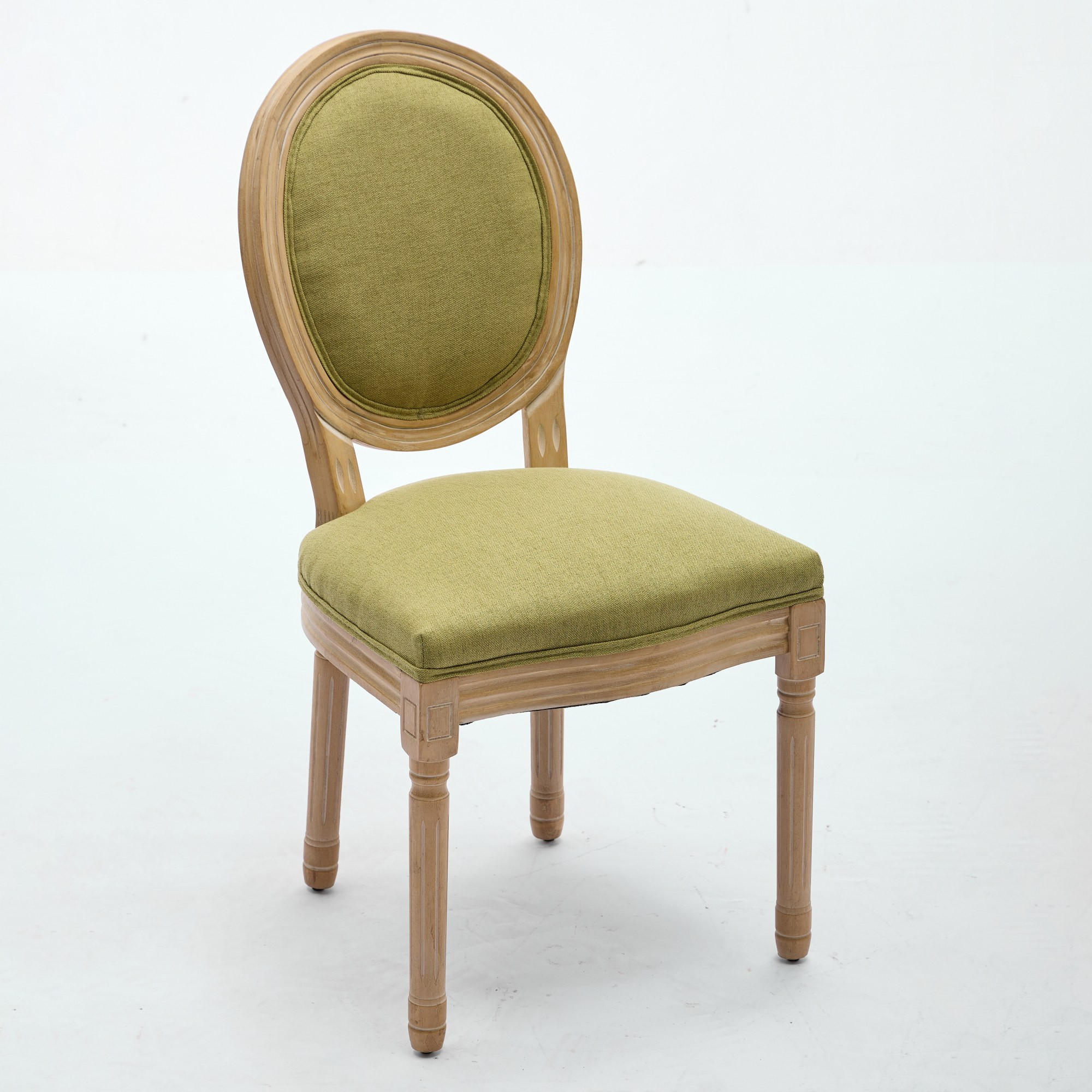 STUHL-SET DE-36323 2 Stück mit antikem Holzrahmen Olivgrün - Olivgrün, Holz (49/95/59.5cm) - ComfortXL