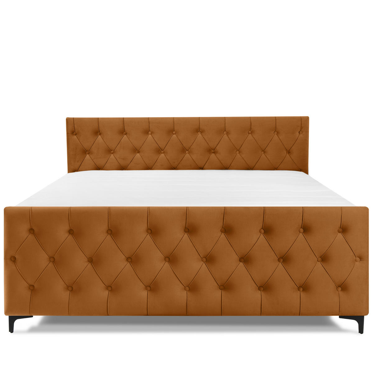 POLSTERBETT ARDEA, Rot - Rotbraun/Schwarz, Holz/Holzwerkstoff (180/200cm) - KONSIMO®