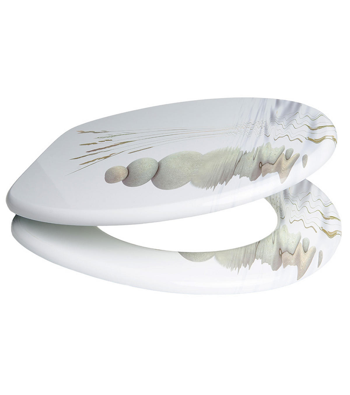 WC-SITZ Balance - Beige, Holzwerkstoff (38/6/47cm) - Sanilo