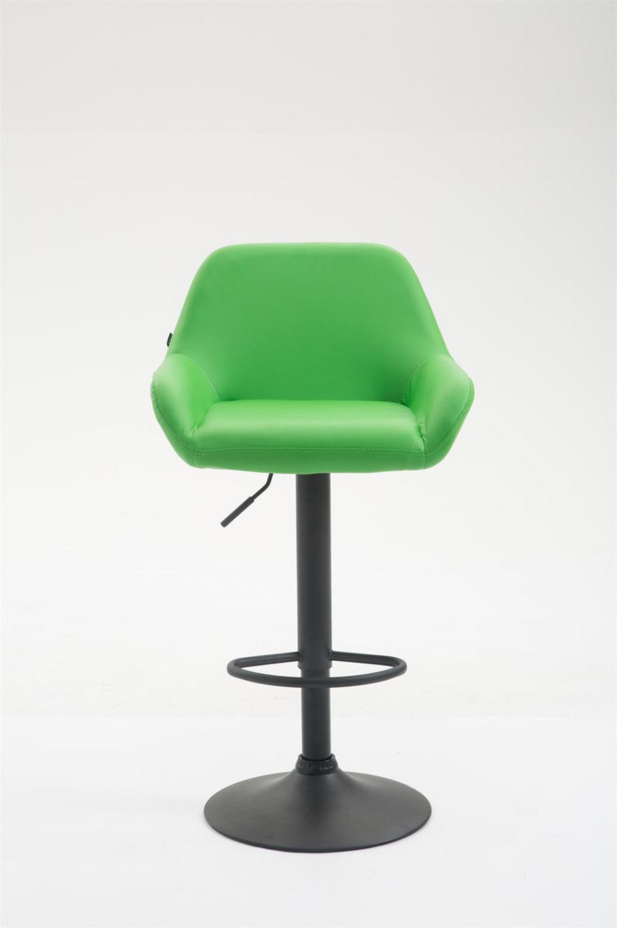 BARHOCKER Lederlook grün - Schwarz/Grün, Textil/Metall (51/89/52cm) - CLP