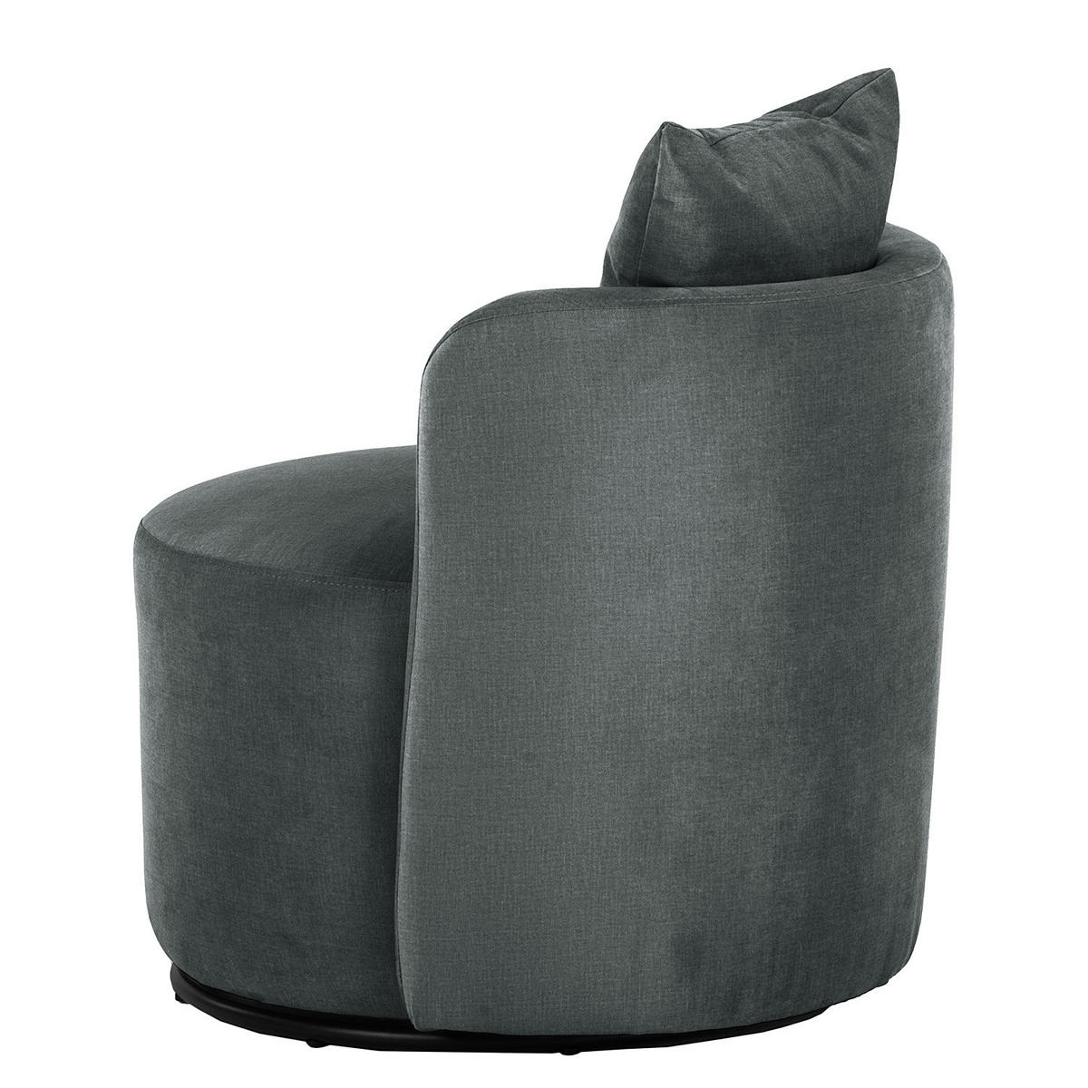 SESSEL - Dunkelgrau/Schwarz, Textil/Metall (73/67/75cm) - home24