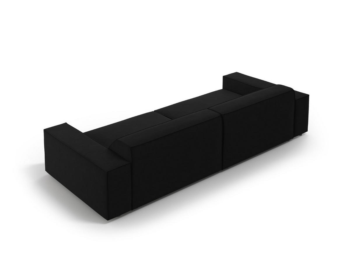 SOFA Jodie aus Samt schwarz 3 Sitzplätze - Schwarz, Textil (102/70/204cm) - Micadoni