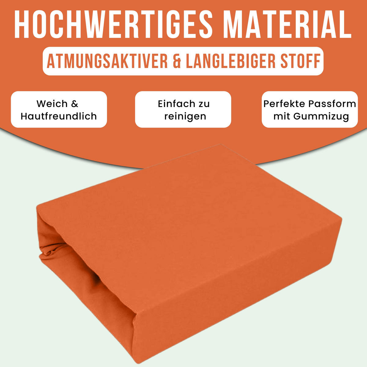 SPANNBETTLAKEN 200/220 cm, Jersey Elastisch 100 % Baumwolle Rostbraun - Terracotta, Textil (200/220cm) - Best For Home