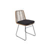 ESSZIMMERSTUHL KAIRO - Nussbaumfarben/Schwarz, Naturmaterialien/Metall (45/80/40cm) - SAM