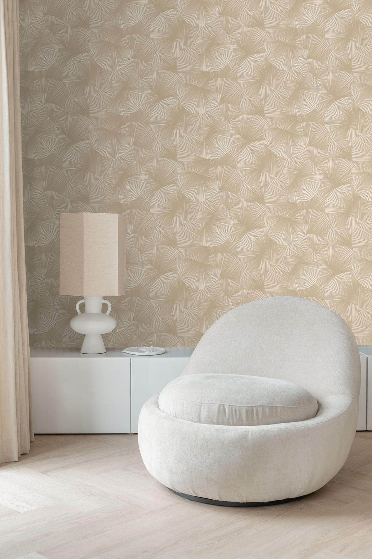 TAPETE 3D-Muster 0.53 x 10.05 m - Beige, Papier (53/1000cm) - Origin Wallcoverings