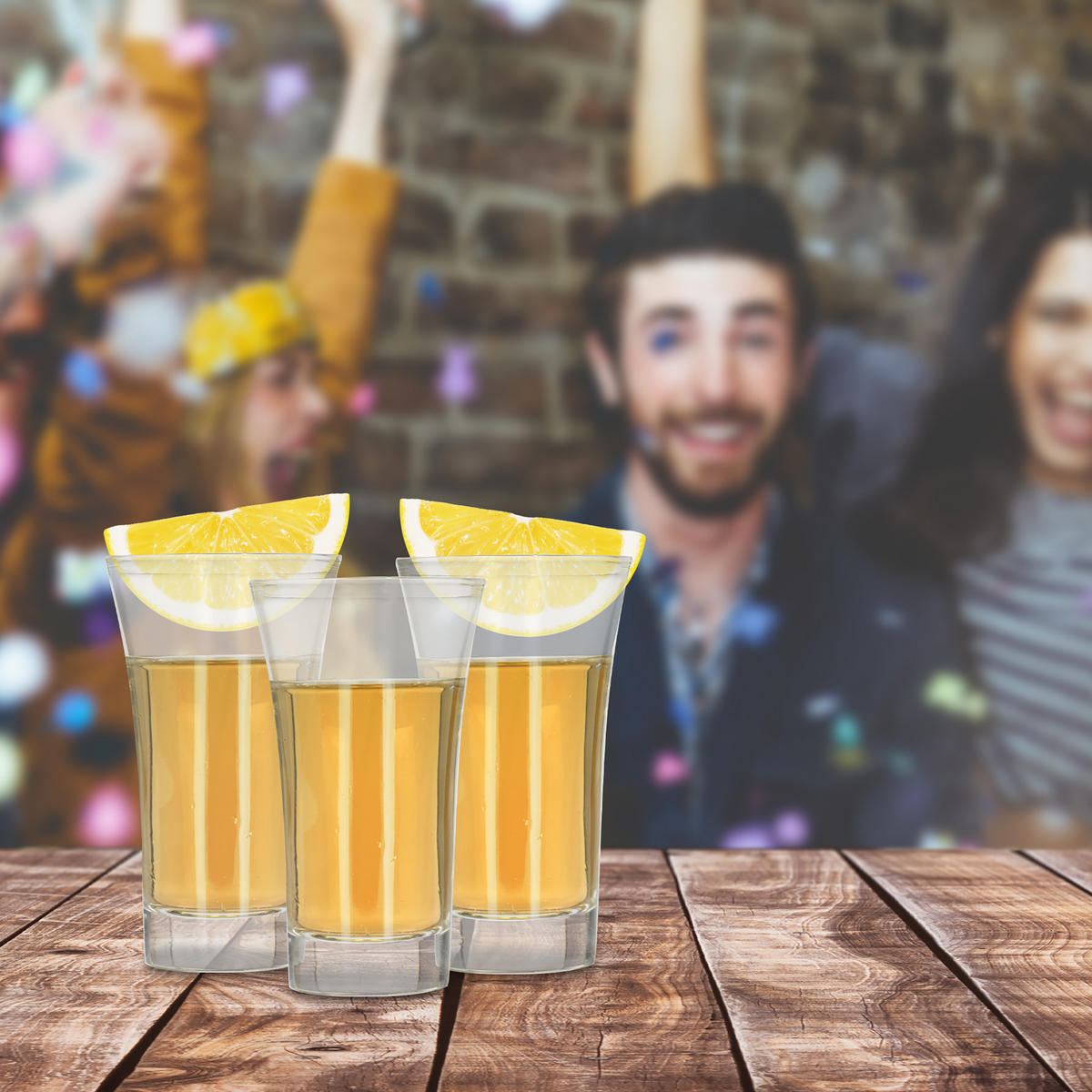 6xSCHNAPSGLAS - Transparent, Glas (0.06L) - Relaxdays