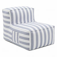 OUTDOOR Sitzsack SOFT mit Rückenlehne für Garten & Terrasse, Grau - Grau, Textil (70/75/100cm) - Muffo