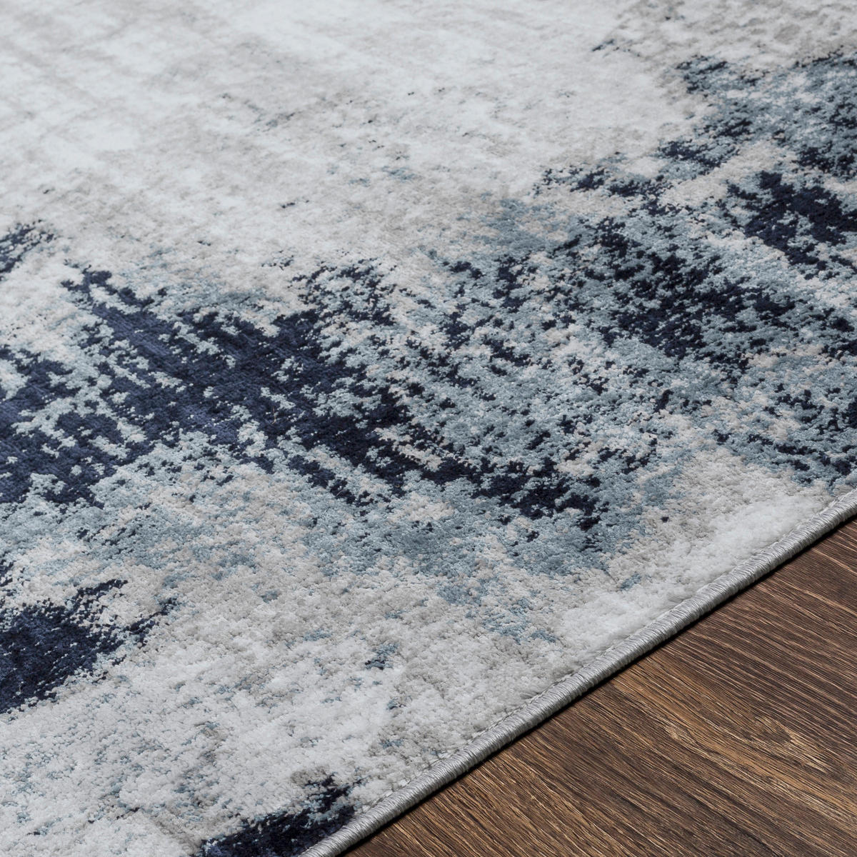 KURZFLORTEPPICH Rund Ø 160 cm Blau - Blau/Weiß, Naturmaterialien/Textil (160/160cm) - LIVABLISS