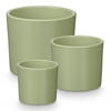 BLUMENTOPF Keramik 14/17/22 cm, 3er Set - Mintgrün, Keramik (22/19/22cm) - Ibergarden
