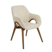 STUHL asymmetrisch Walnuss Beige 60/60/80 cm - Beige, Holz/Textil (60/80/60cm) - ANGEL CERDA