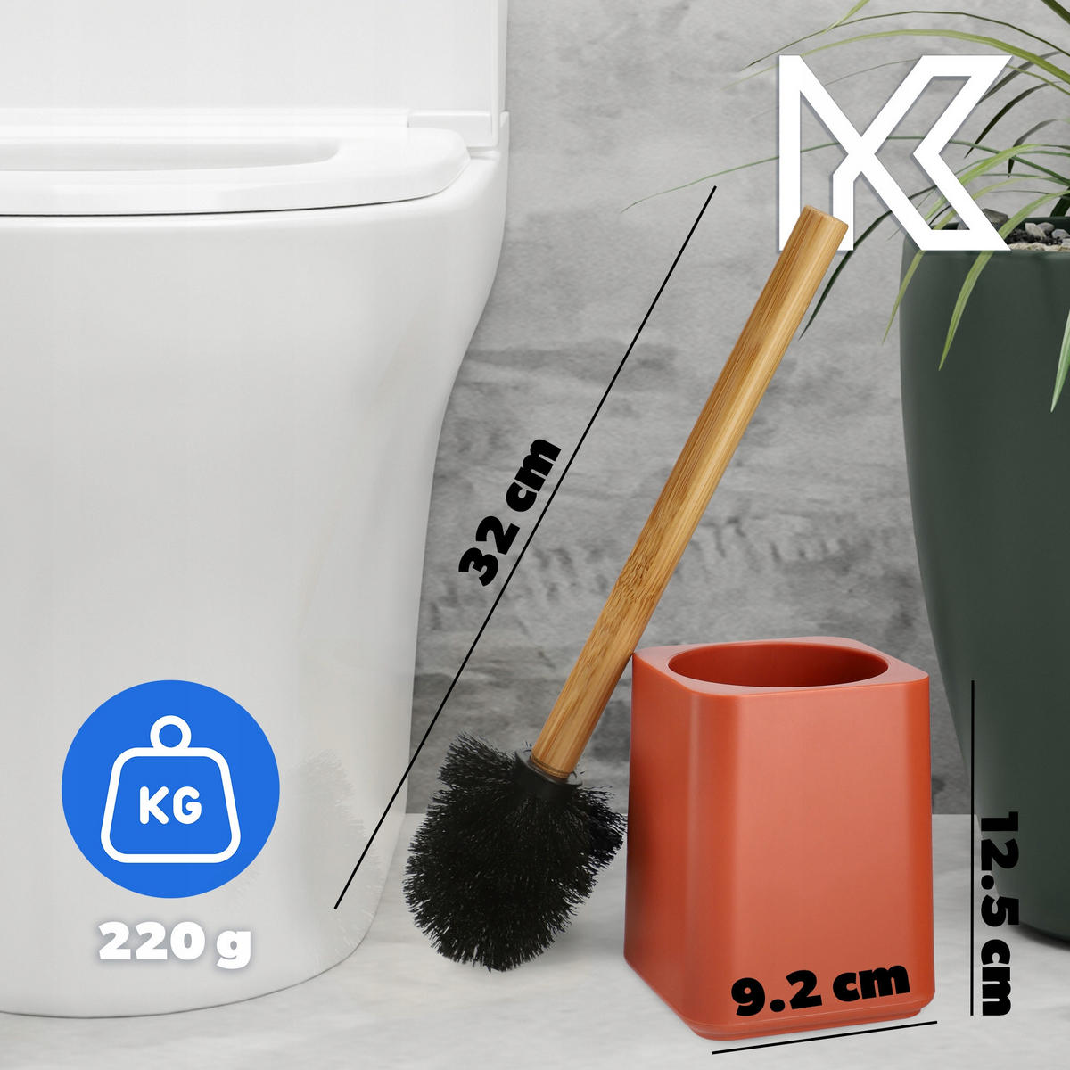 BADEZIMMERSET Seifenspender + Badezimmerbecher + Toilettenbürste, rosa - Rosa, Kunststoff (9/32cm) - KADAX