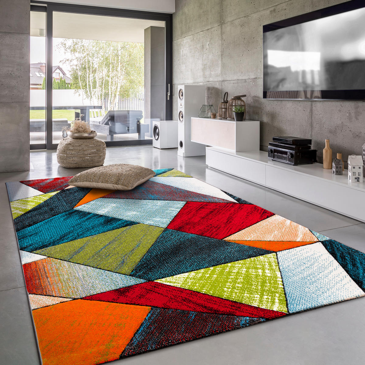 KURZFLORTEPPICH 60/110 cm Smaragd 767 - Multicolor, Textil (60/110cm) - Paco Home