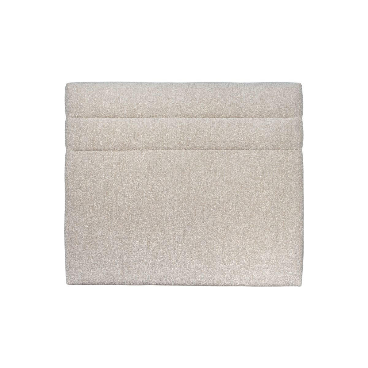 KOPFTEIL Modell Linien – Hellbeiger Bouclé-Stoff 180 cm - Beige, Karton/Holz (180/120/10cm) - Sommeil de Plomb