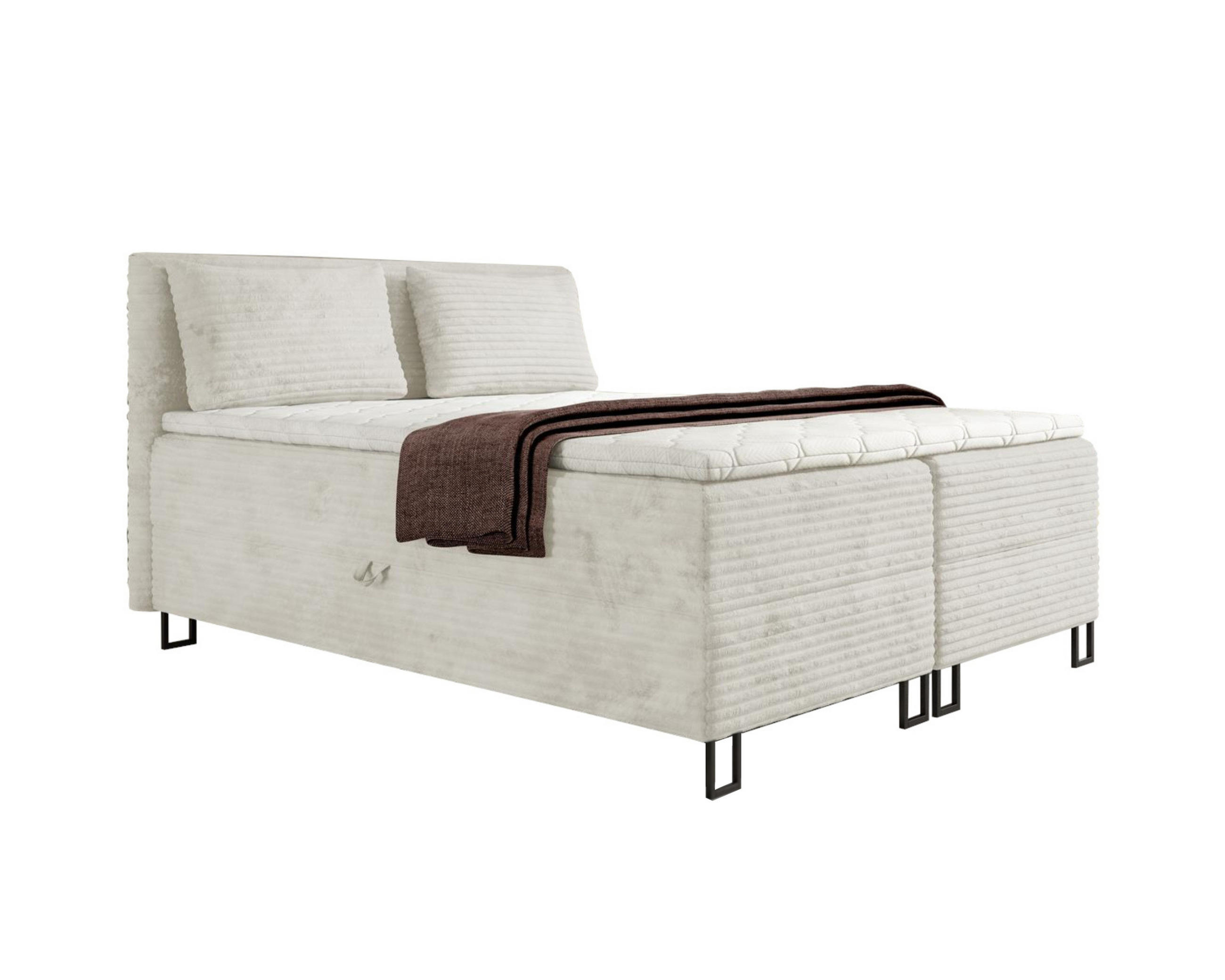 Deine Möbel 24 Boxbett Creme 180x200 cm