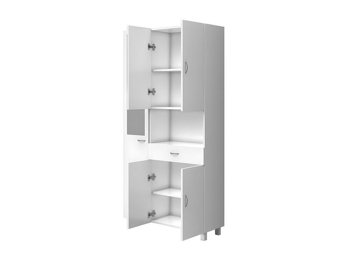 BADSCHRANK - 88 cm x 30 cm - Holz, Platte - Weiß - MINELA - Weiß, Holz (88/180/30cm) - Vente-Unique