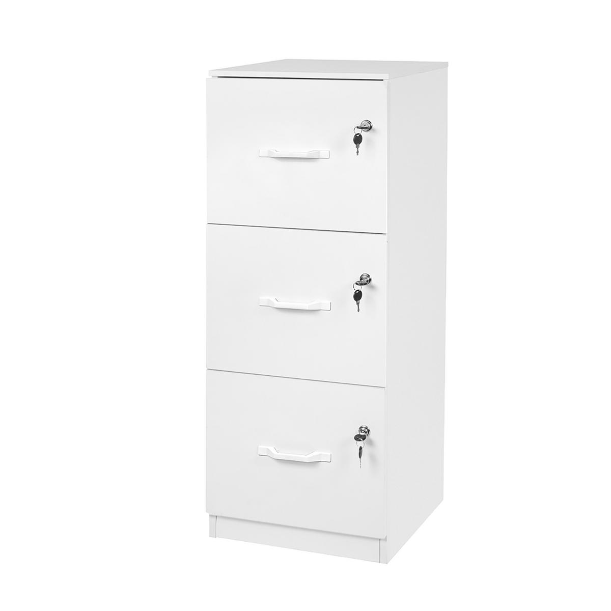 AKTENSCHRANK - Weiß, Holzwerkstoff/Metall (40/103/40cm) - Relaxdays