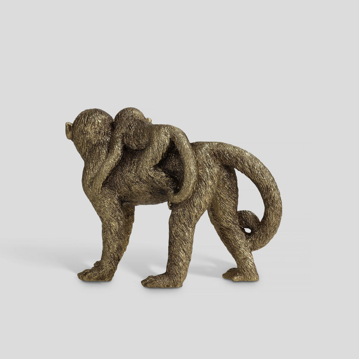 DEKOFIGUR Monkino - Goldfarben, Kunststoff (9/16/21cm) - home&you