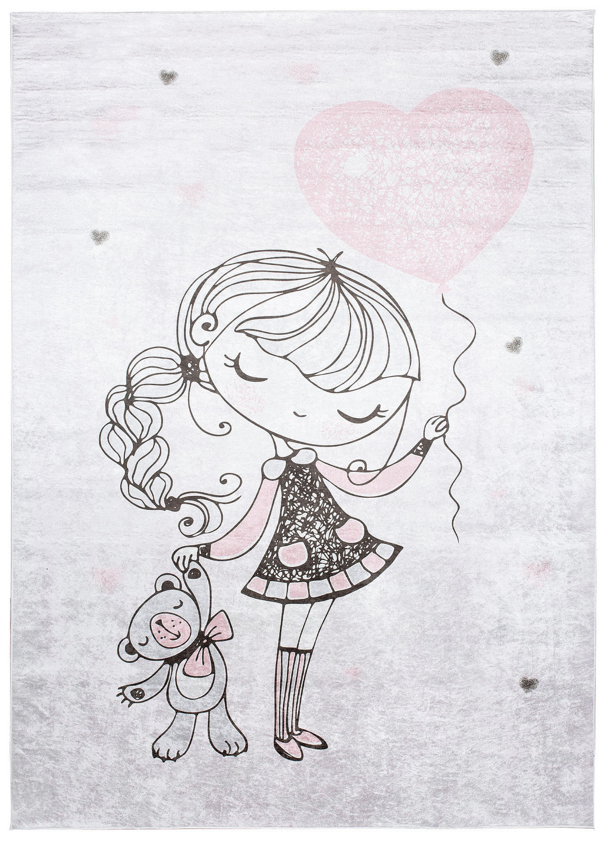 TEPPICH EMMA Grau 120/170 cm - Grau, Kunststoff (120/170cm) - Tapiso