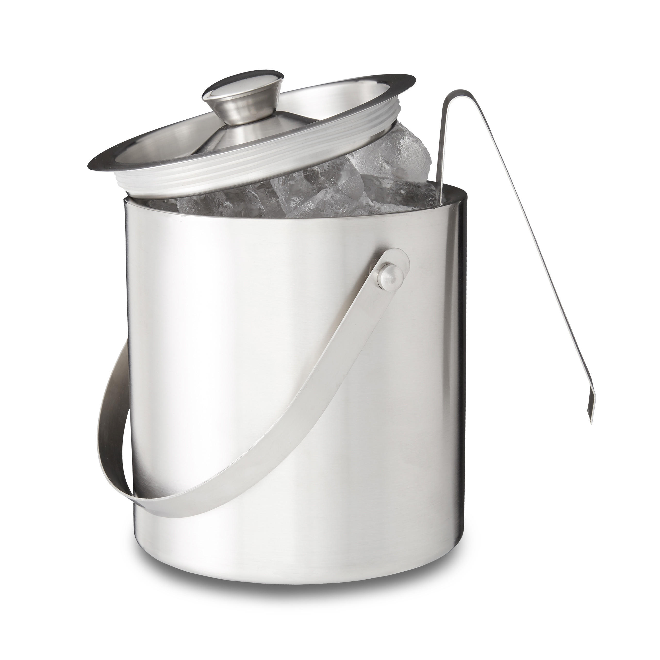 EISBEHÄLTER Eiszange - Silberfarben, Metall (13/17cm) - Relaxdays