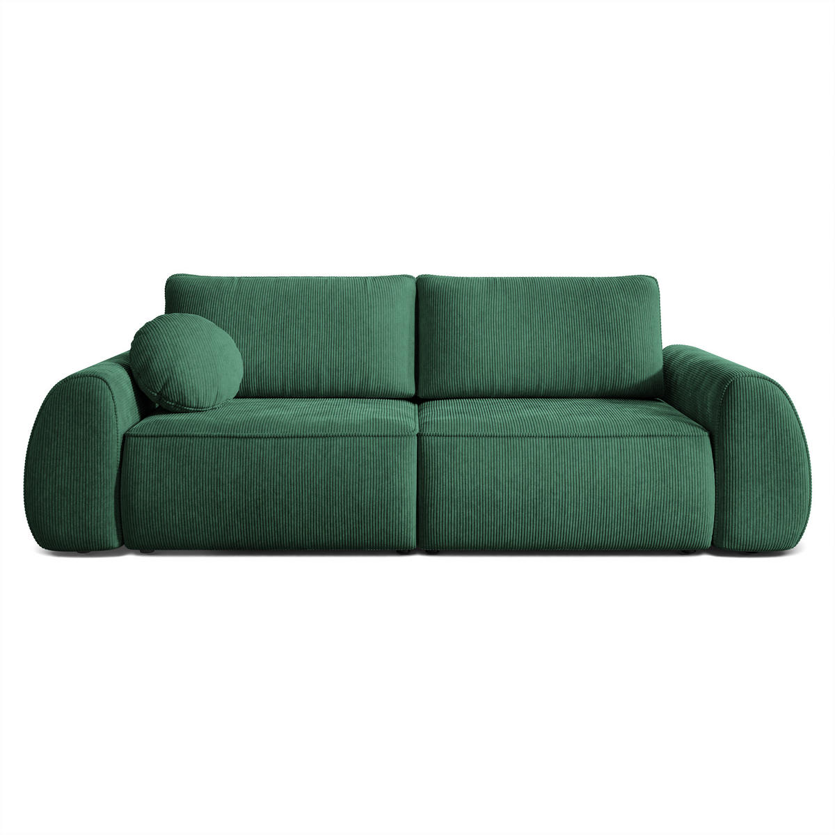 BETTSOFA ZEFEO Grün Kordstoff mit Schlaffunktion - Grün, Textil (264/96/106cm) - MASSENO