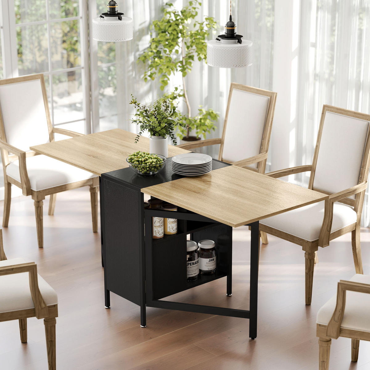 ESSTISCH Schwarz 169.0/60.0/75.0 - Schwarz, Holzwerkstoff (169/60/75cm)