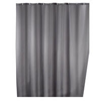 DUSCHVORHANG 200/180/200 cm - Grau, Textil (180/200cm) - Wenko