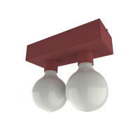 DECKENLEUCHTE Boston M - Rot, Metall (10/20/7.5cm) - Lumicom
