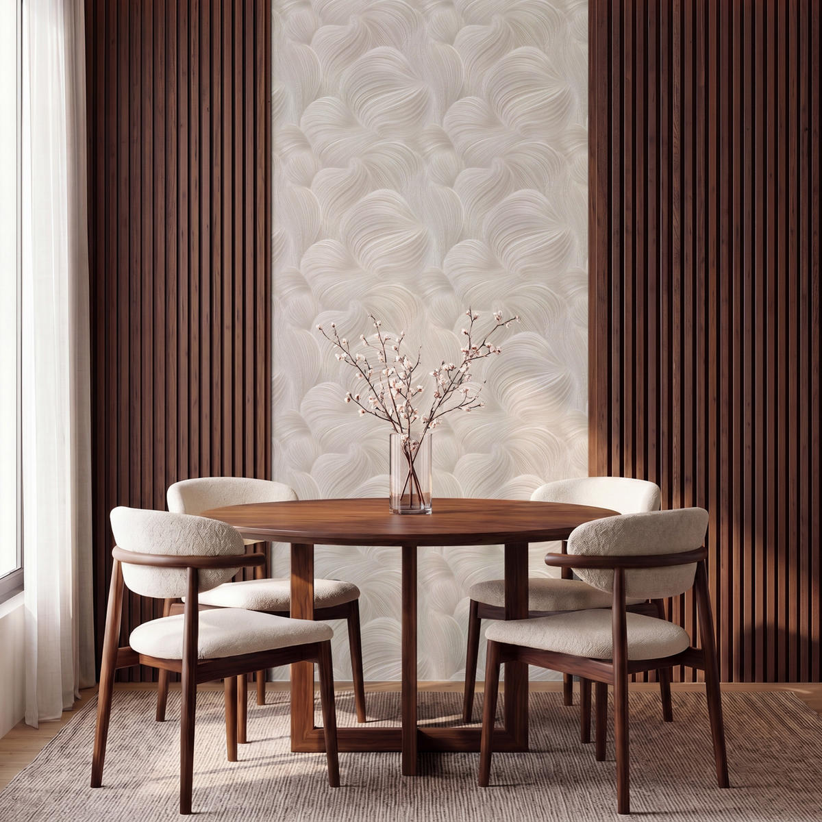 TAPETE - Lines - Ventilator - Beige - 140x300 cm - Creme, Papier (140/300cm) - OnlyWow