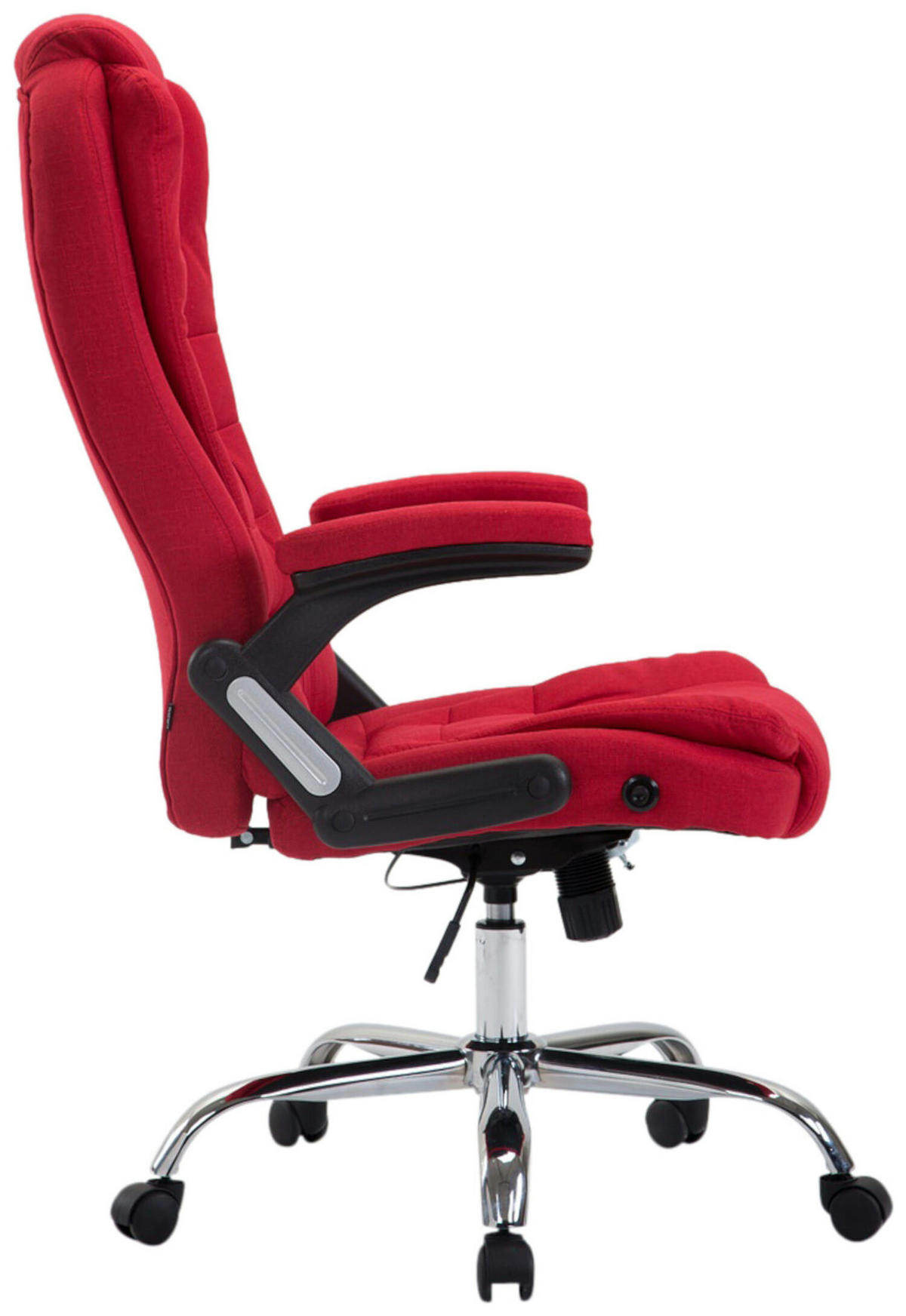 BÜROSTUHL Toronto, Stoff Rot - Rot, Textil/Metall (69/123/78cm) - TPFLiving