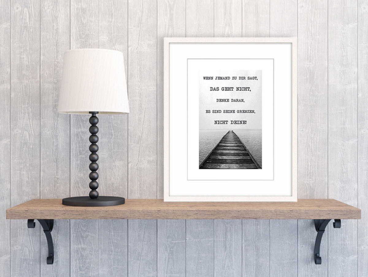 POSTER DIN A4 21x29,7 cm Spruch Motivation schwarz weiß - Anthrazit, Papier (21/29.7/2cm) - artissimo