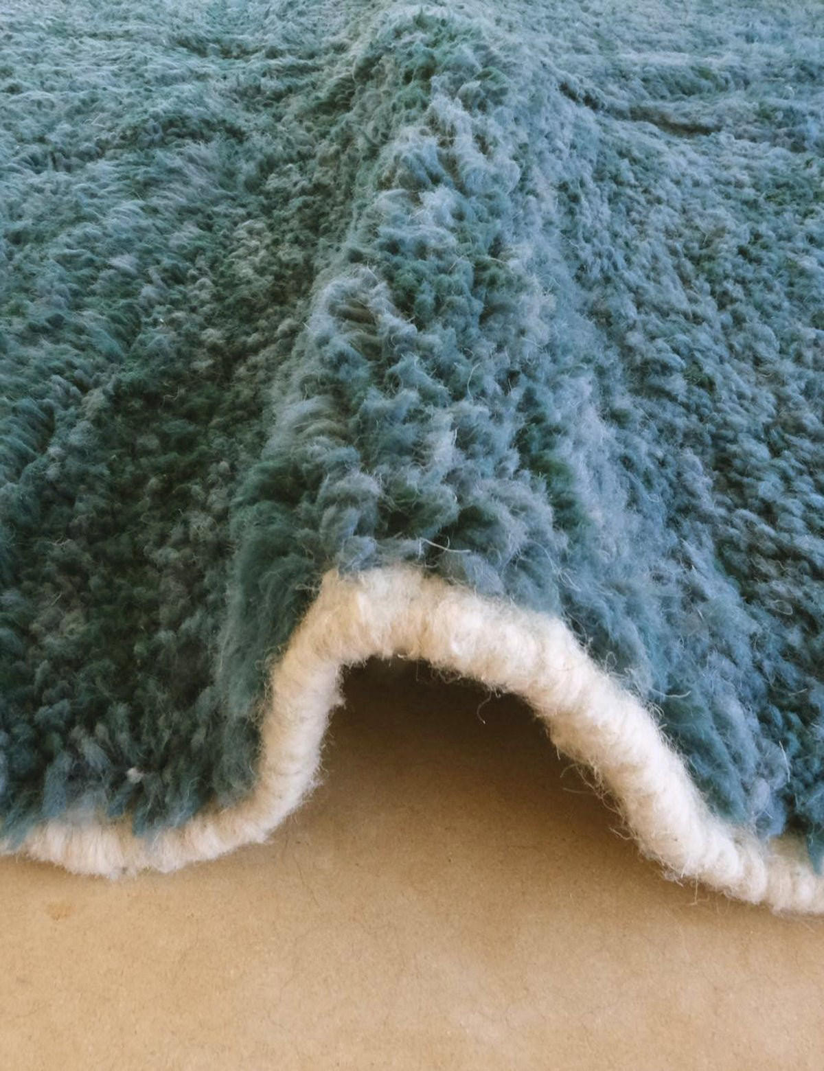 BERBERTEPPICH handgewebt aus Wolle 152x 256 cm - Blau, Naturmaterialien (152/256cm) - AFK Living