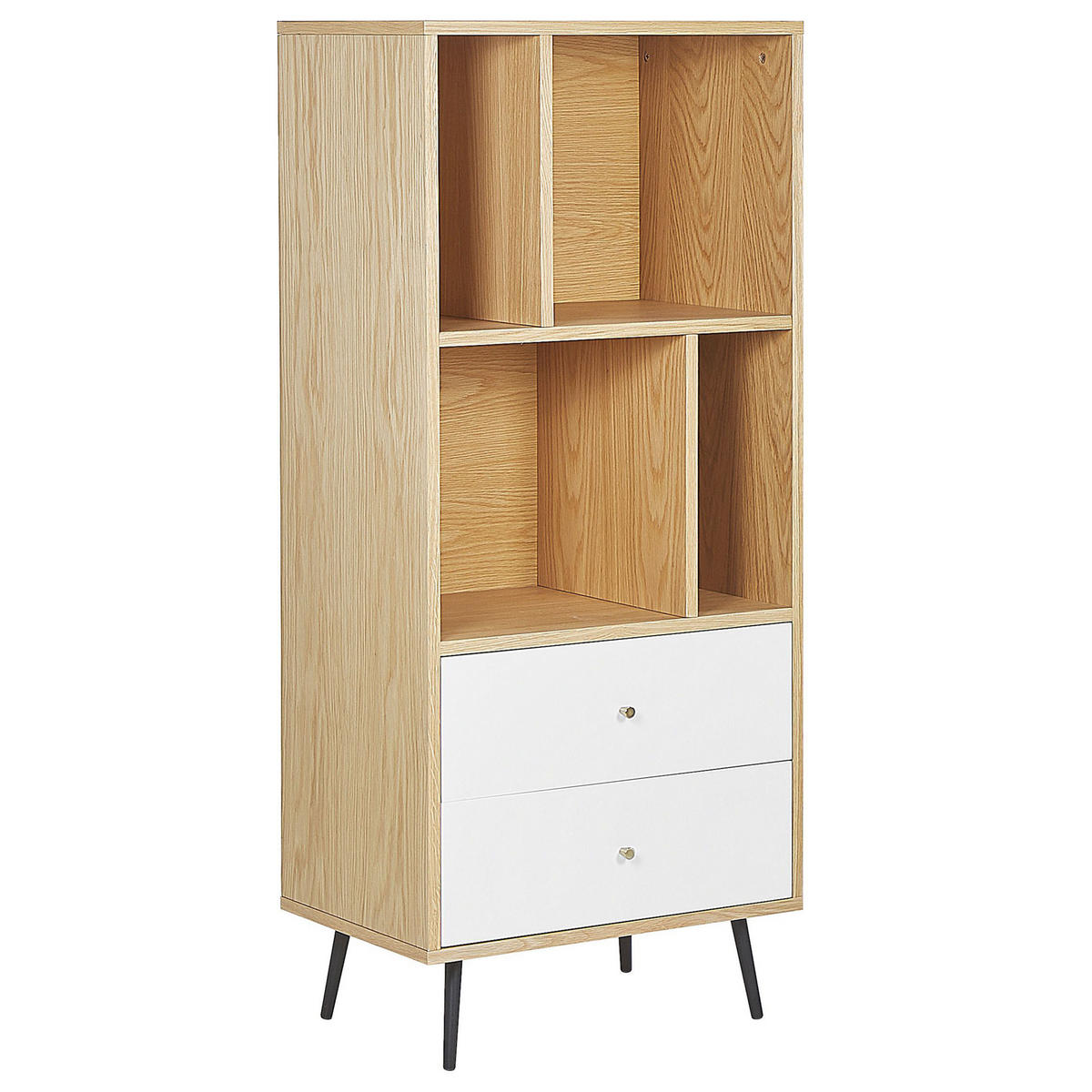 REGAL 4 Fächer Richmond - Hellbraun, Holzwerkstoff (60/139/40cm) - Beliani