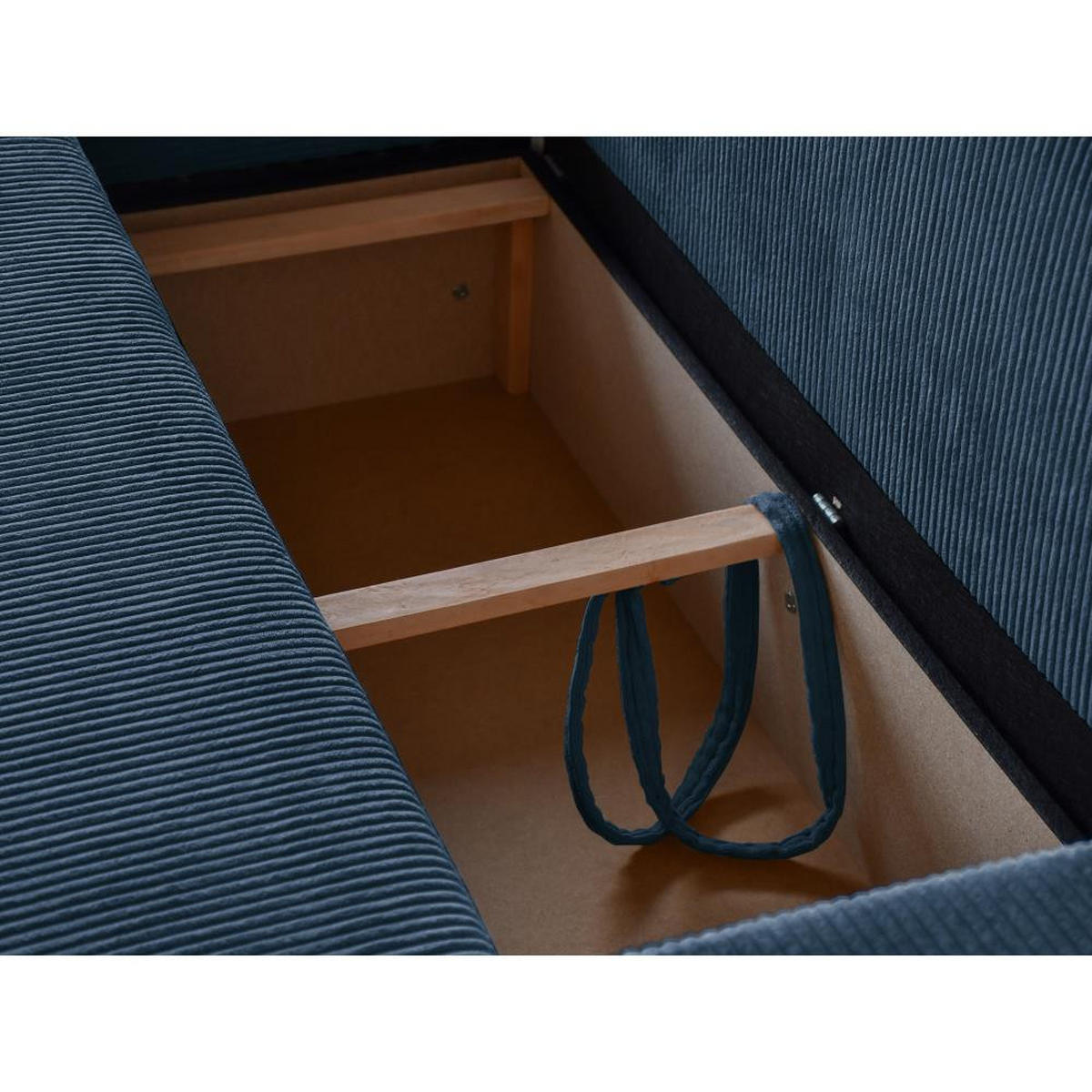 ECKSCHLAFSOFA mit Schlaffunktion Hektor dunkelblau - Schwarz/Dunkelblau, Kunststoff/Textil (247/152cm) - Beautysofa