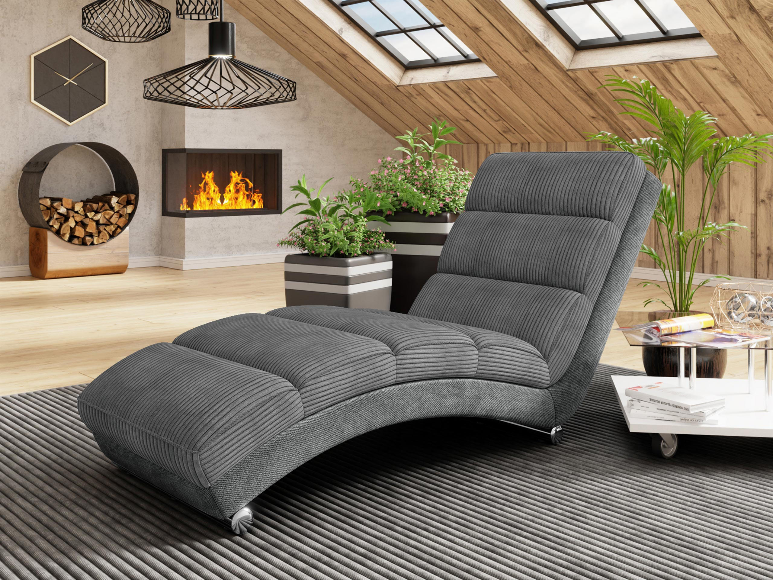 SESSEL Holiday Cord - Chromfarben/Greige, Holz (62/84/180cm) - MIRJAN24