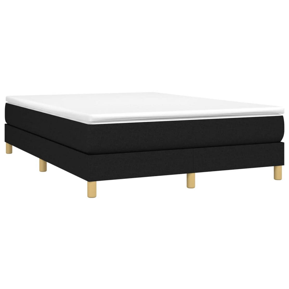 BOXSPRINGBETTGESTELL Schwarz 140/200 Cm Stoff - Schwarz, Textil (140/200cm) - vidaXL