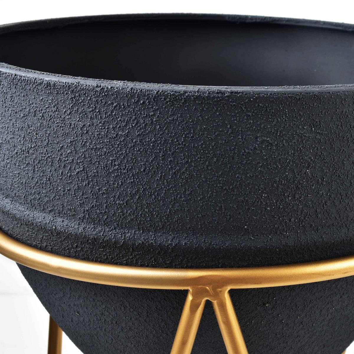 BLUMENTÖPFEN Swen Gold 36/36/60.5 cm Metall - Goldfarben, Metall (60.5cm) - Mondex