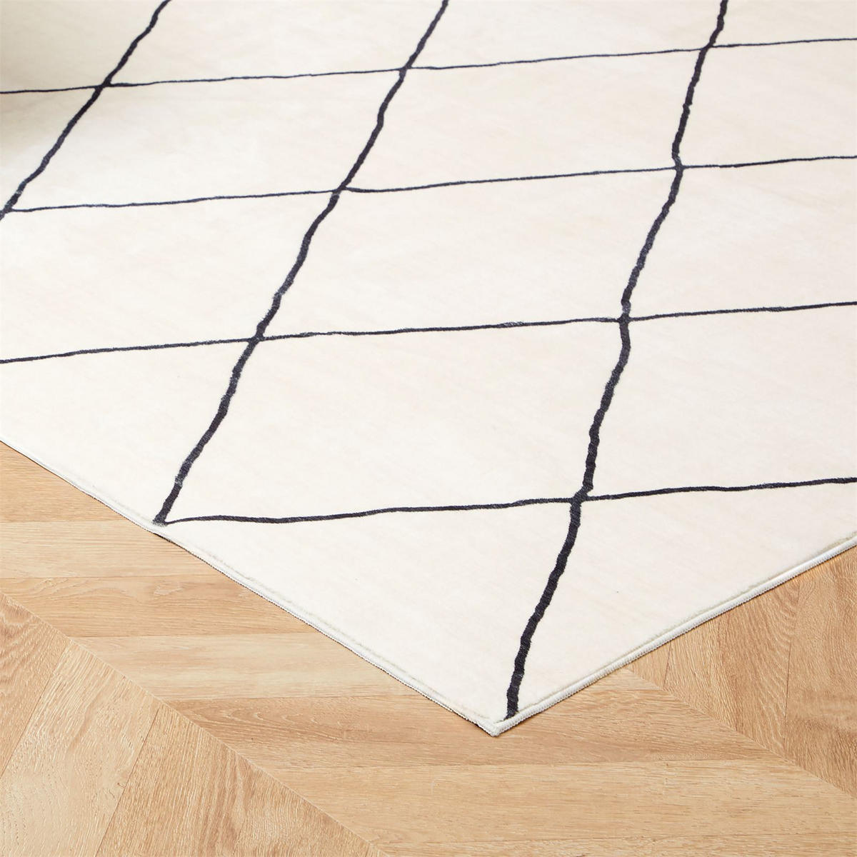 TEPPICH RHOMB - Creme, Textil (160/230cm) - IDIMEX