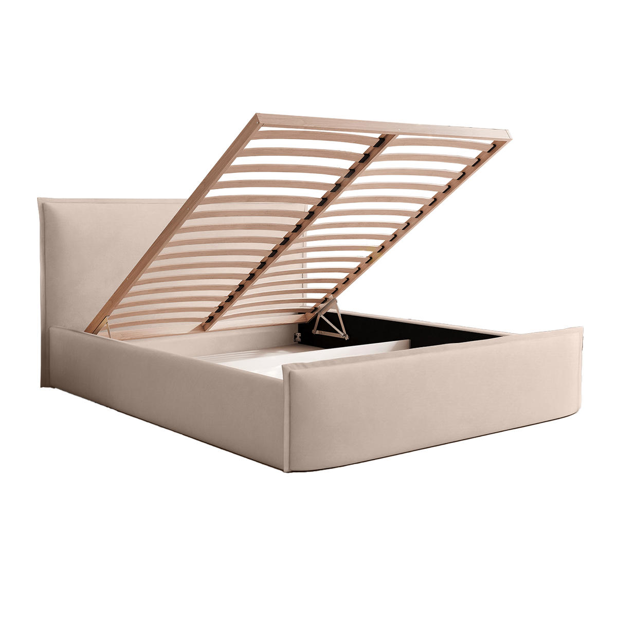 POLSTERBETT ALLBION 160x200 cm, Beige - Beige, Textil (200/160cm) - Fedve