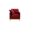 SESSEL Linara-Velluto 7 - Rot, Holz/Textil (81/91/95cm)