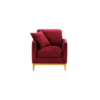 SESSEL Linara-Velluto 7 - Rot, Holz/Textil (81/91/95cm)
