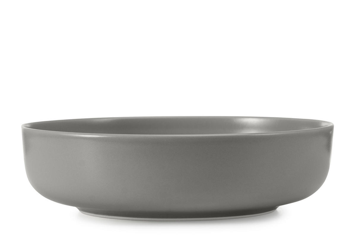 TELLER-SET VICTO 6-tlg Suppenteller, matt grau - Grau, Keramik (18cm) - KONSIMO®
