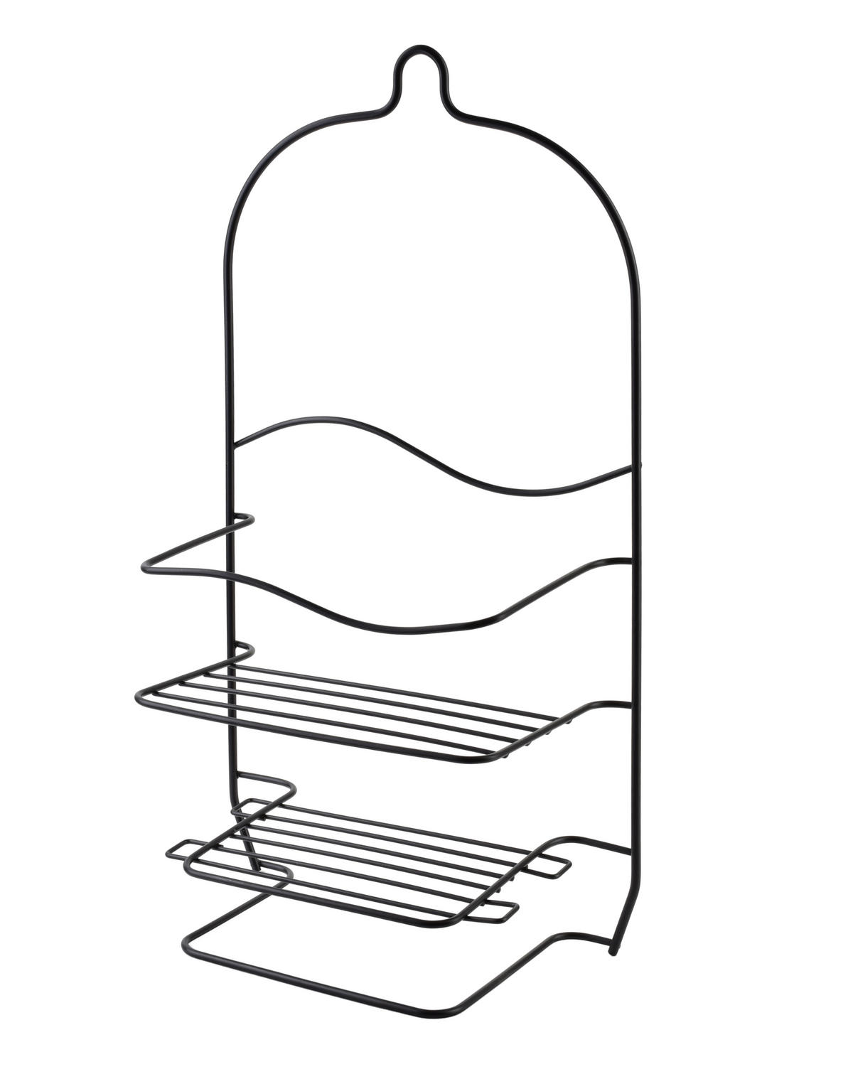 BADEZIMMERREGAL Carl 21,5/11/40,5cm Schwarz - Schwarz, Metall (21.5/40.5/11cm) - Mondex