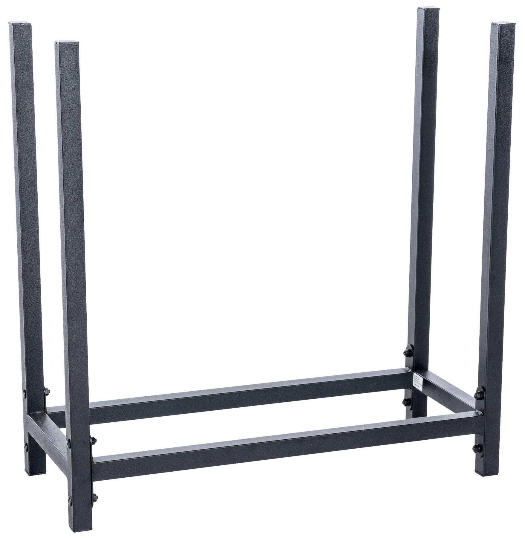 KAMINHOLZREGAL 60/25/62 cm Metall schwarz - Schwarz, Metall (60/62/25cm) - CLP