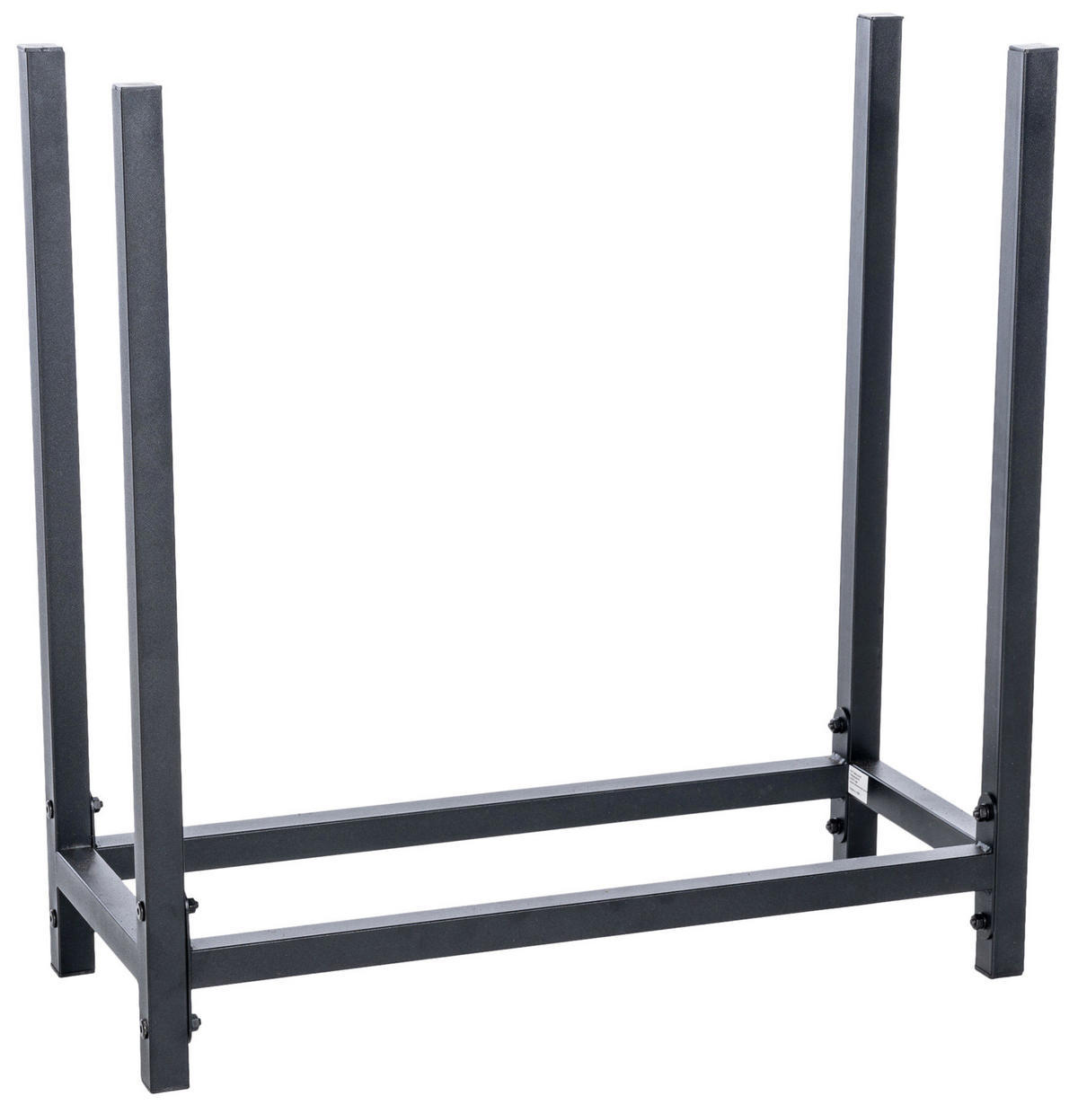 KAMINHOLZREGAL 60/25/62 cm Metall schwarz - Schwarz, Metall (60/62/25cm) - CLP