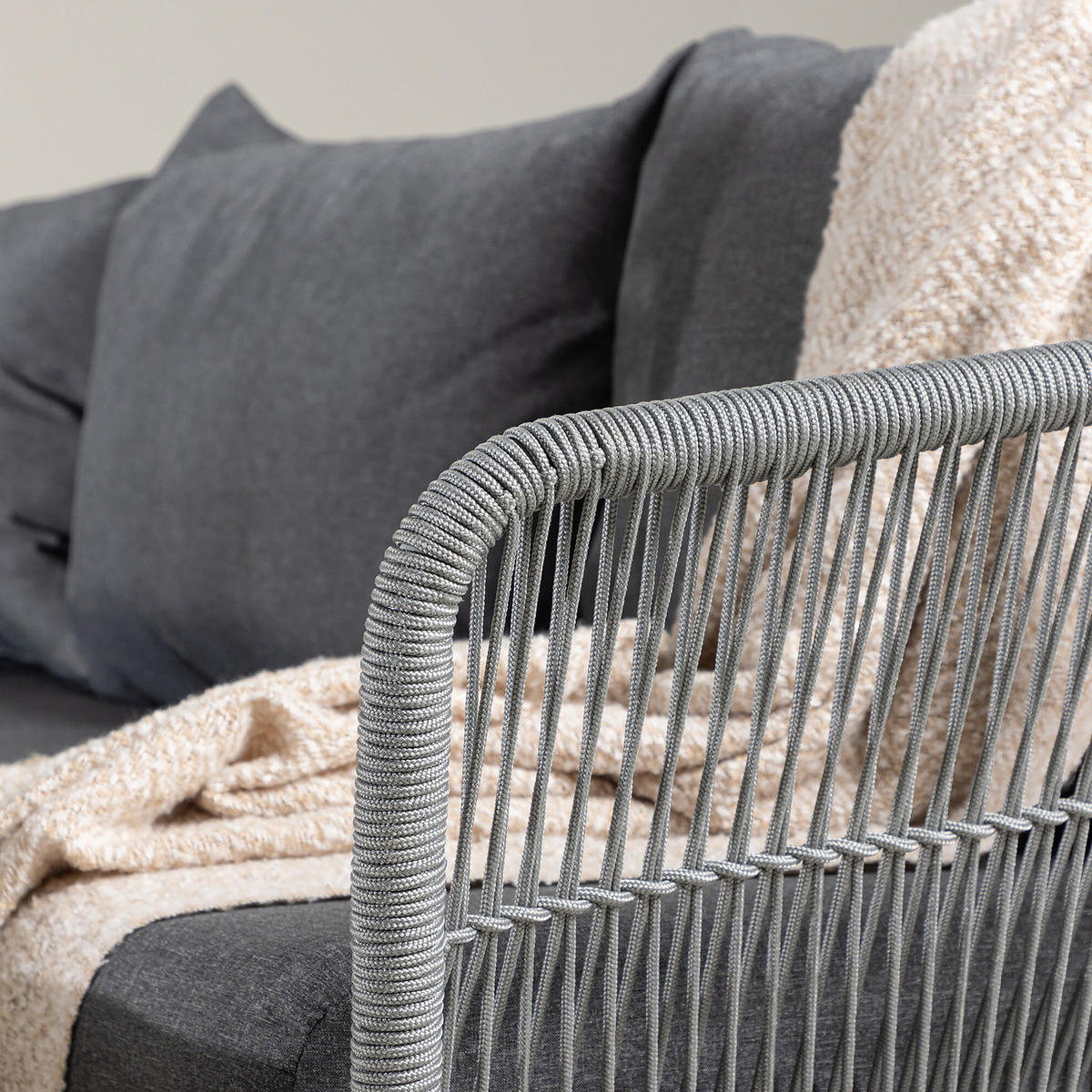 LOUNGESET - 2-teilig - Grau, Textil - home24
