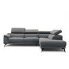 ECKSOFA FIERO 5-Sitzer, dunkelgrau - Dunkelgrau/Schwarz, Holzwerkstoff/Textil (290/228cm) - Courtois Laville