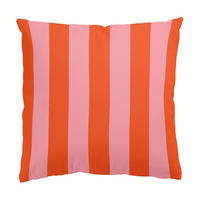 KISSENBEZUG PopArt Sommer Streifen Rosa Orange 40/40 cm - Rosa, Textil (40/40cm) - Bilderwelten