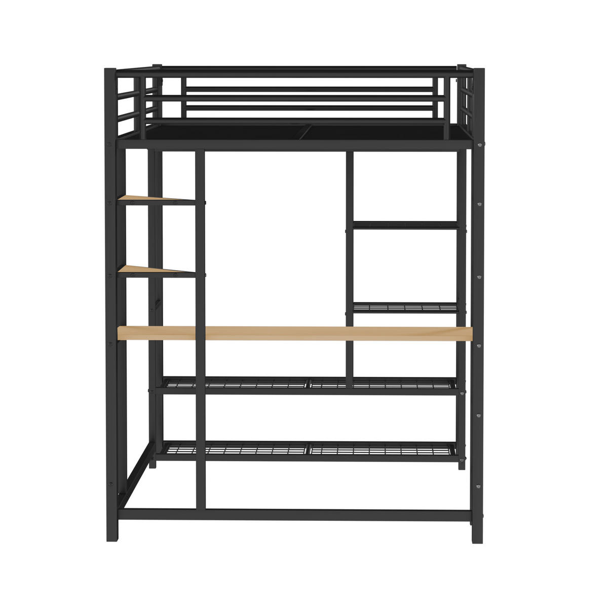 HOCHBETT Metall 140/200 cm Schwarz - Schwarz, Metall - Raumix