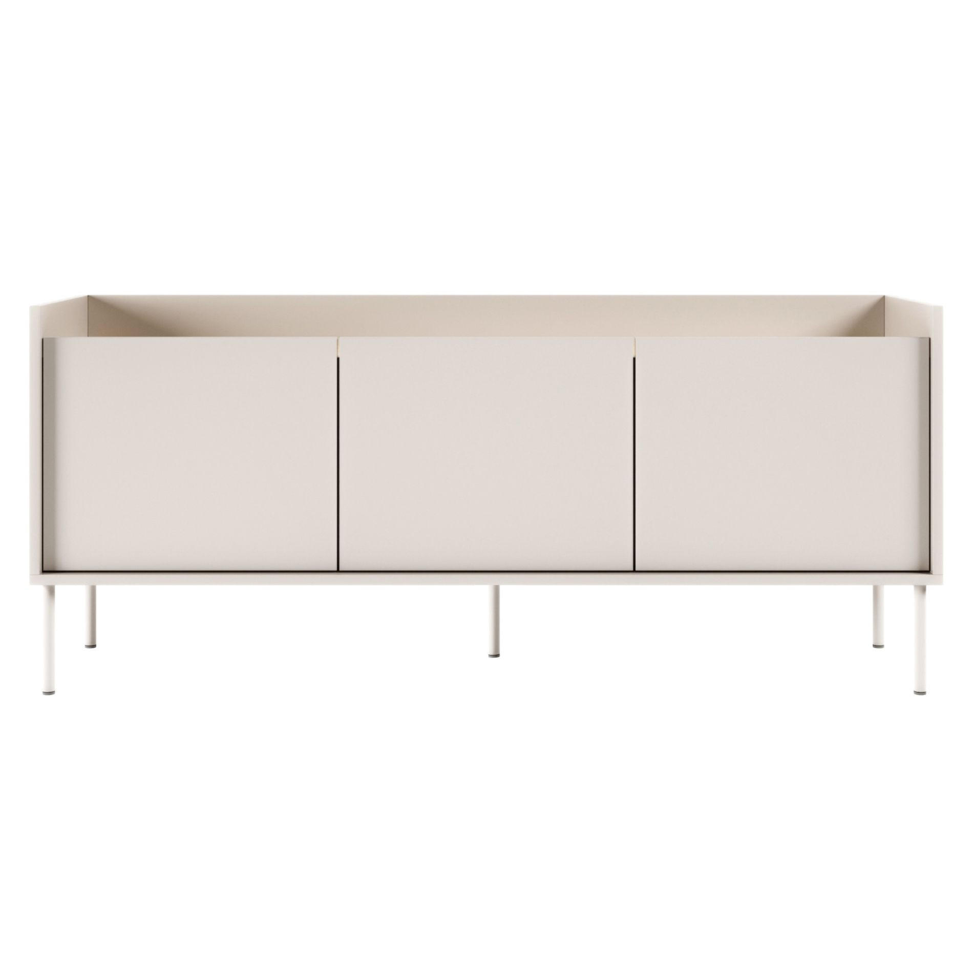 TV-SCHRANK Tovi Kaschmirgrau / Holzoptik Eiche 140 cm - Taupe, Holzwerkstoff/Metall (139.8/58.5/36.4cm) - Selsey