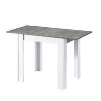 ESSTISCH LIVIUS 80-120/60/74 cm - Weiß/Grau, Holzwerkstoff (80/60/74cm) - B&D Home